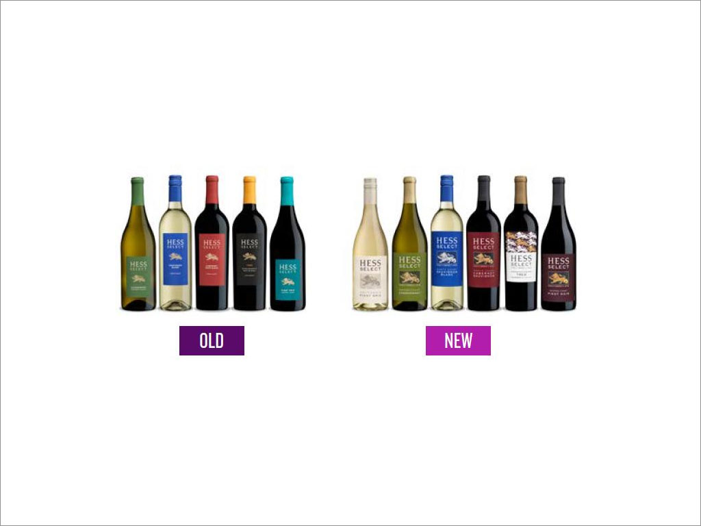 赫斯收藏酒庄（Hess Collection Winery）赫斯精选（Hess Select）葡萄酒重新包装优化设计