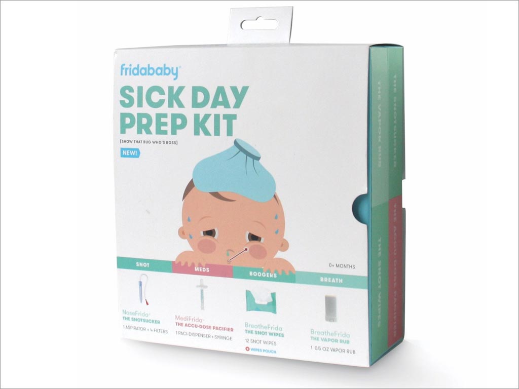 Fridababy sick day prep kit生病日工具套件包装设计