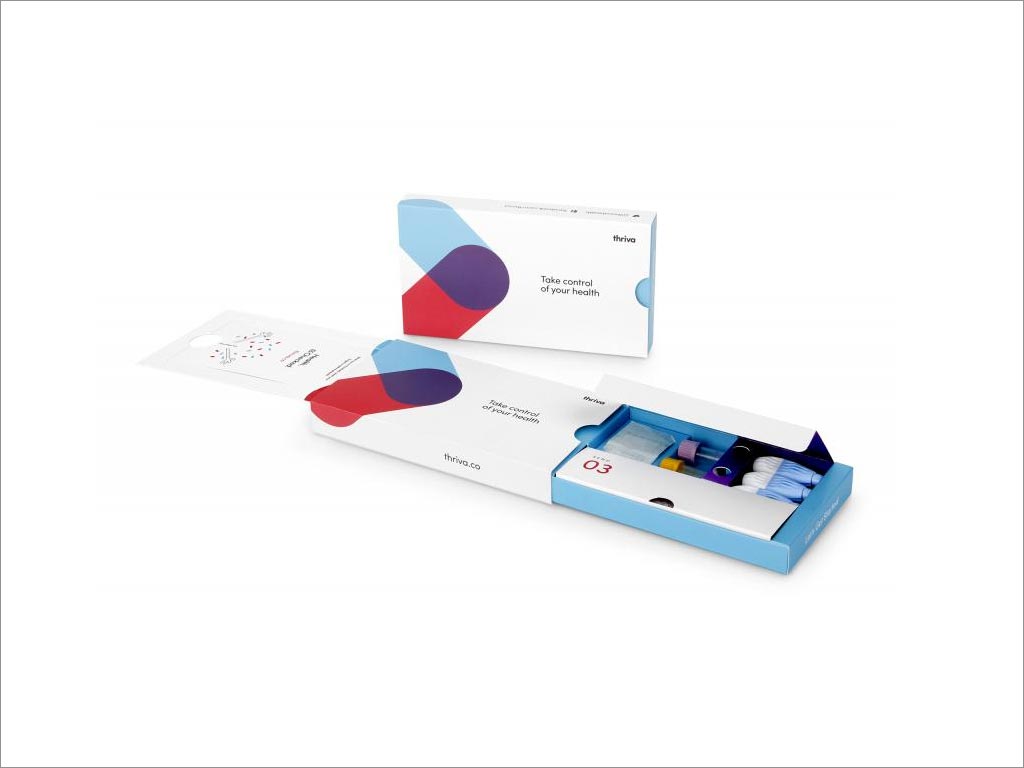 Thriva血液检测试剂盒包装设计之开盒后内部照片