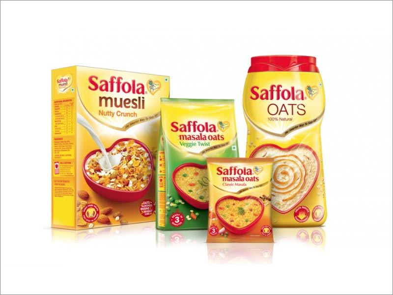 印度Saffola燕麦片早餐食品包装设计
