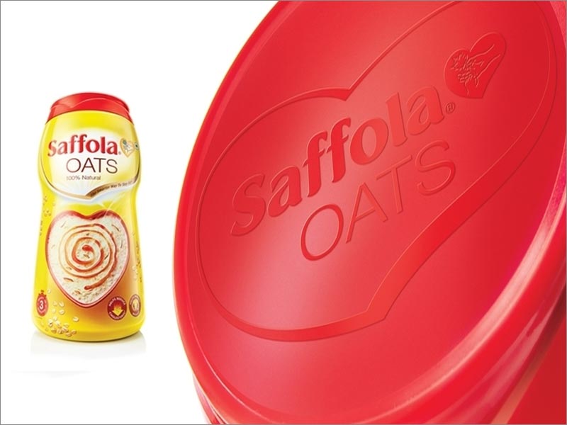 印度Saffola燕麦片早餐食品塑料桶包装设计