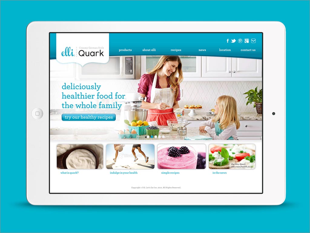 德国elli Quark 酸奶制品品牌网站设计