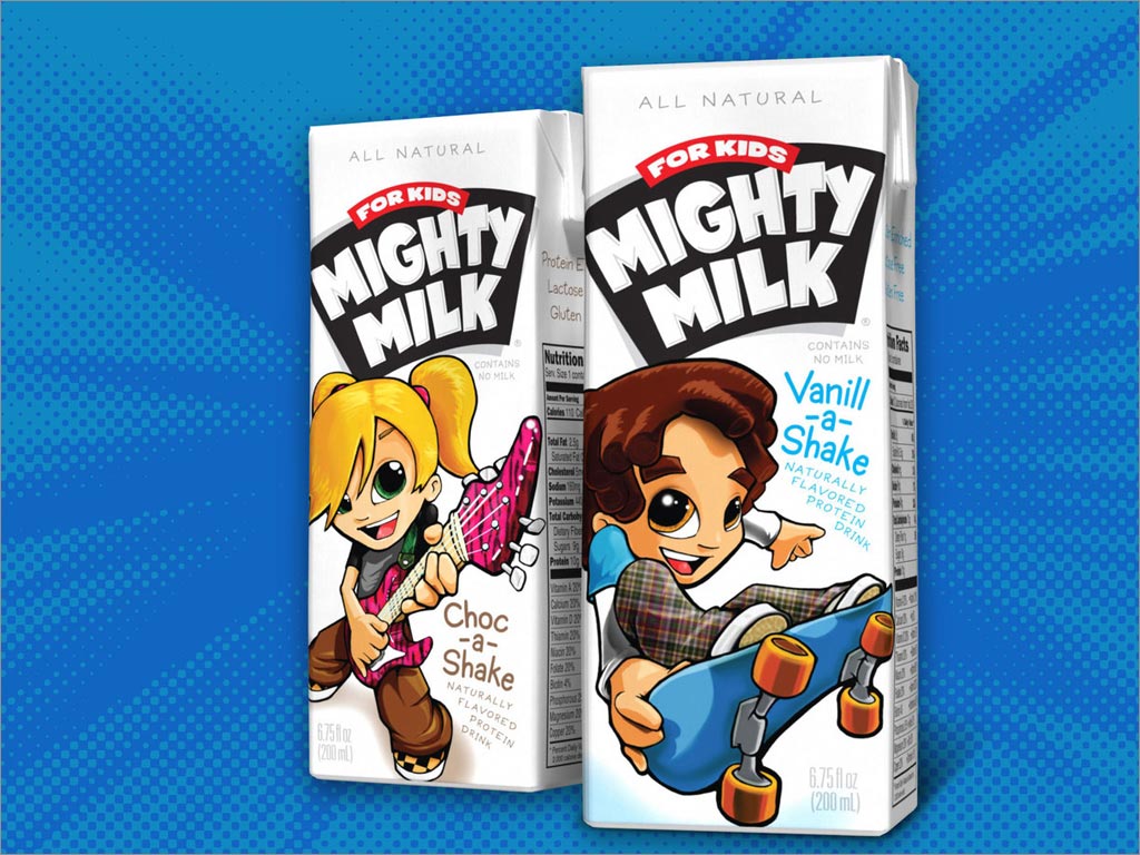 MIGHTY MILK儿童牛奶包装设计