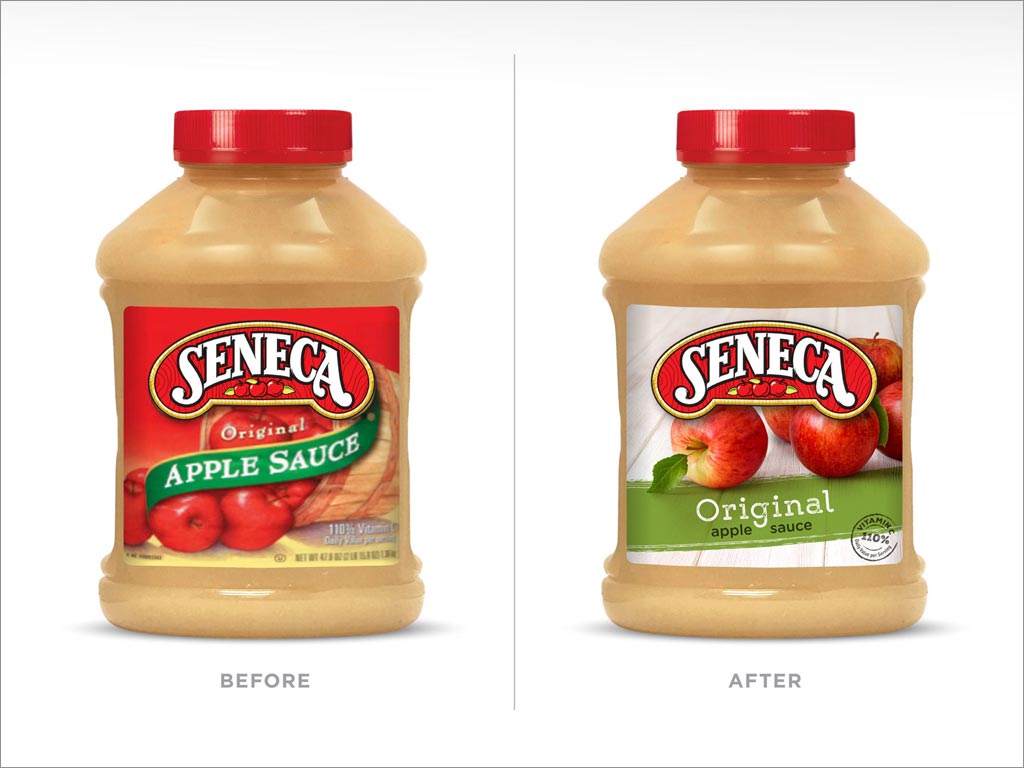 美国塞内卡SENECA沙拉酱调味食品新旧包装设计对比