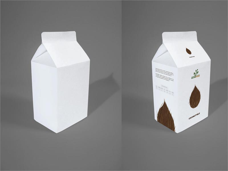 Envato Studio的椰奶纸盒设计