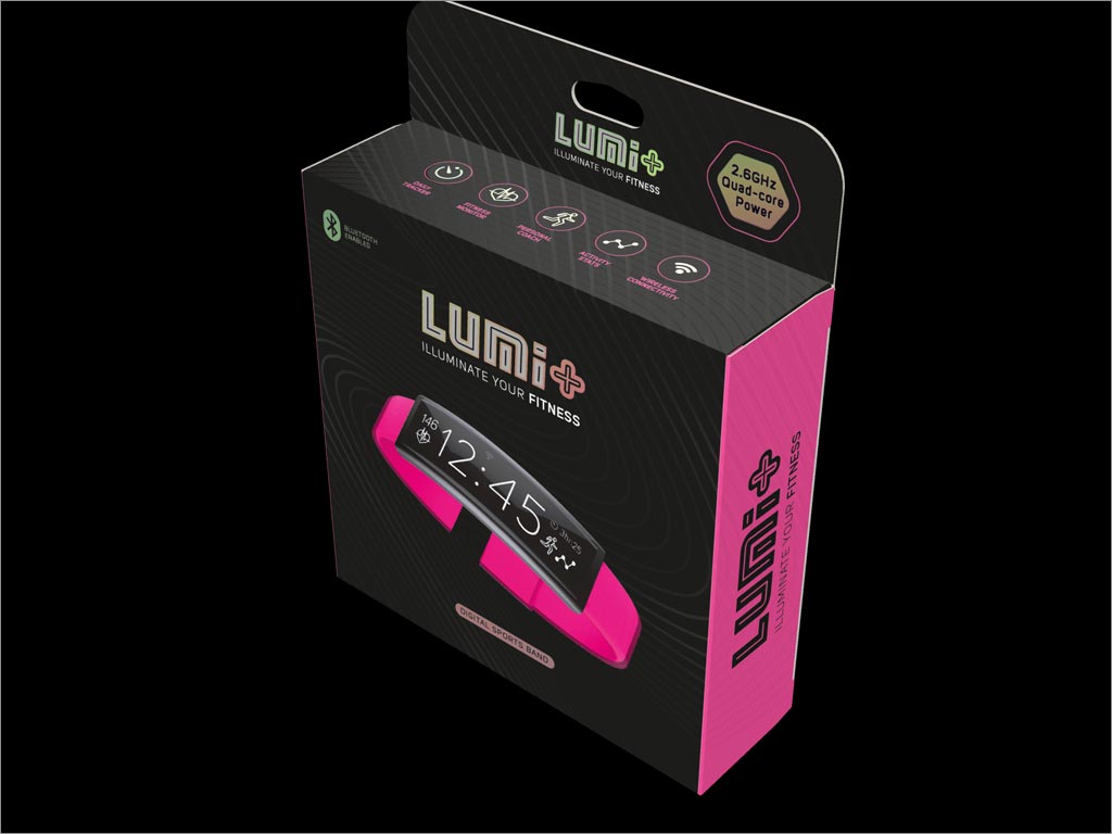 LUMI+电子手环包装设计