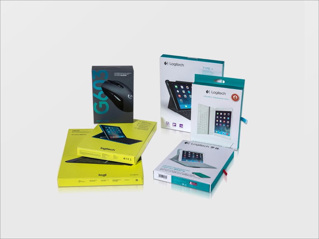 logitech鼠标键盘电子产品包装设计