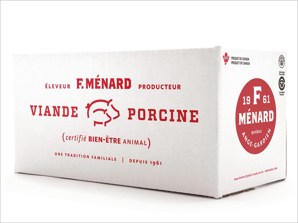 加拿大梅纳德（F.Ménard）猪肉食品外箱包装设计