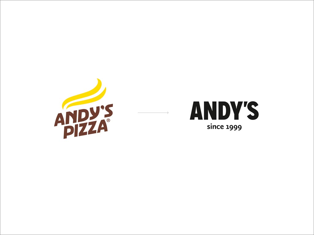 Andy's Pizza披萨餐厅新旧logo设计对比