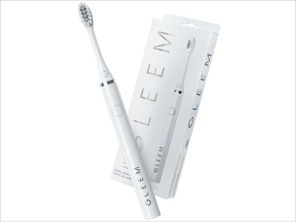 宝洁旗下Gleem电动牙刷包装设计之白色款