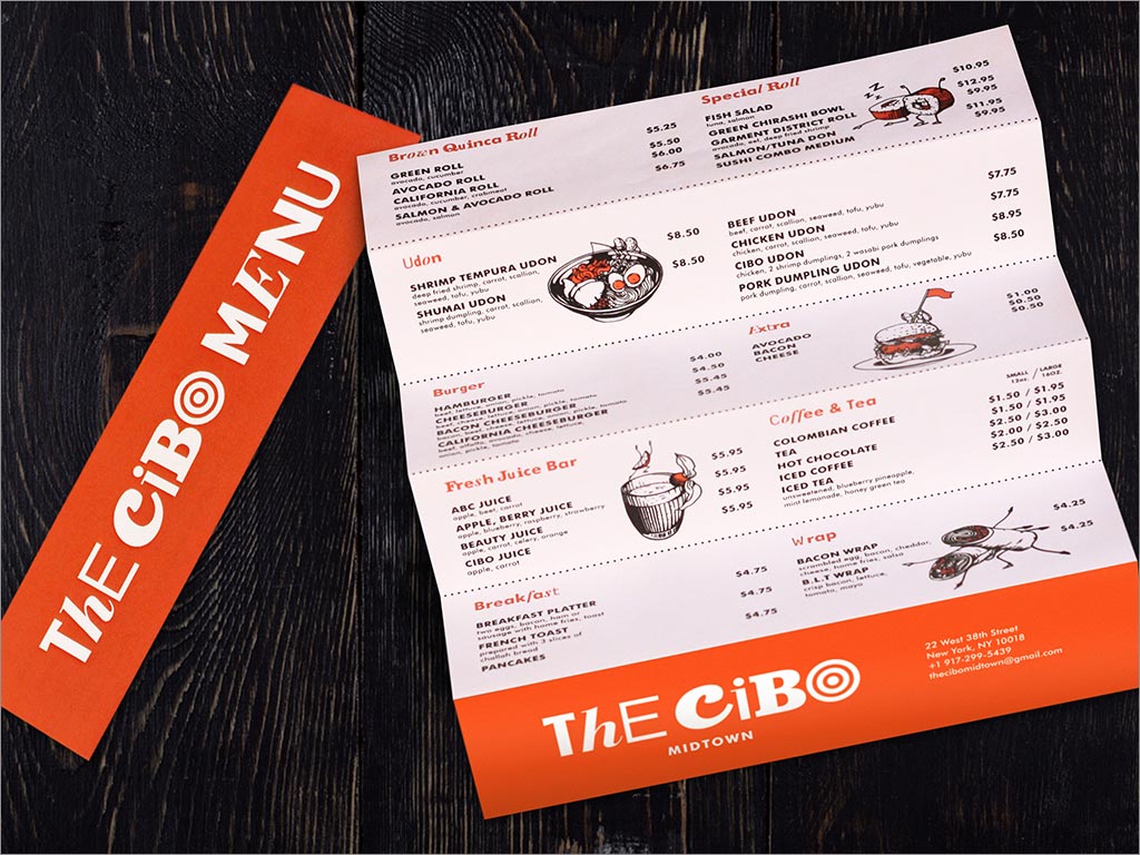 THE CIBO餐厅菜单设计