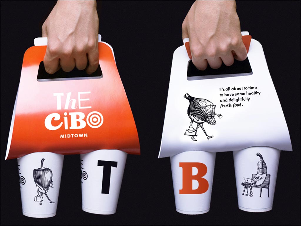 THE CIBO餐厅品牌形象设计之外卖袋设计