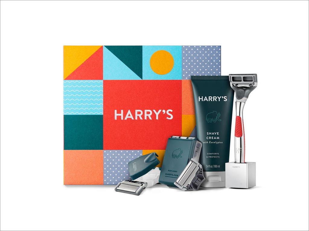 Harry’s男士剃须工具洗护套装礼品盒包装设计