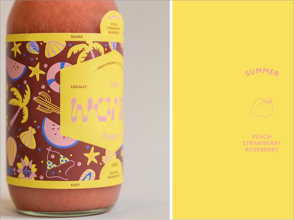 德国The Wonky Blend Co.夏季果汁饮料包装设计
