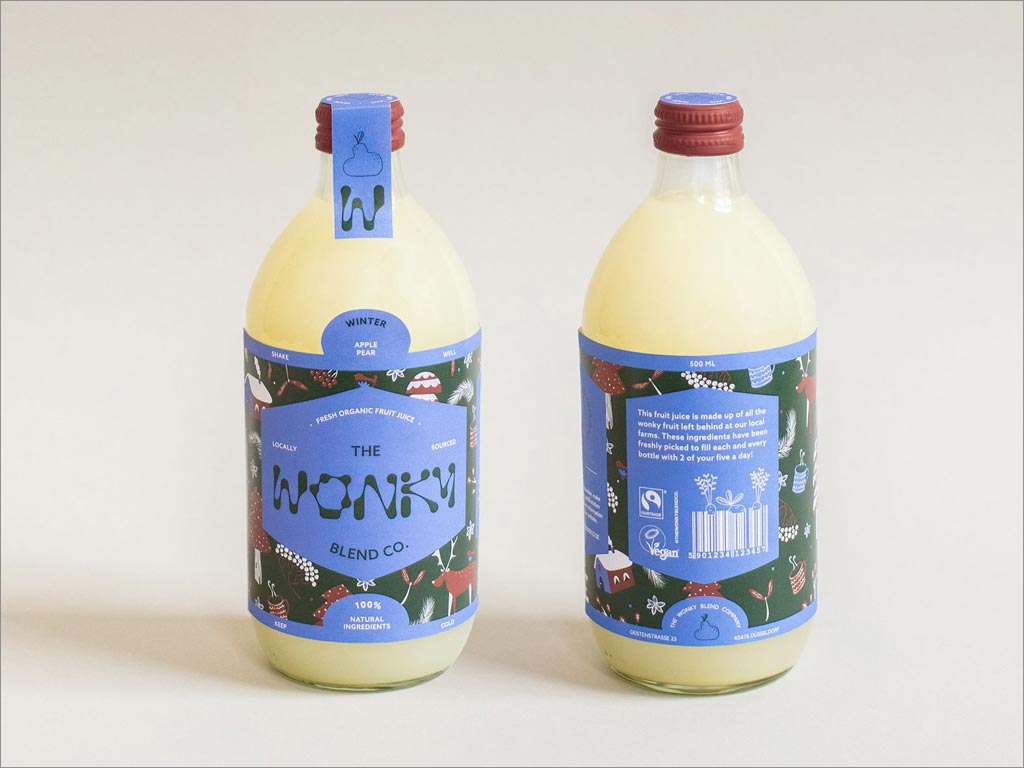德国The Wonky Blend Co.冬季果汁饮料包装设计