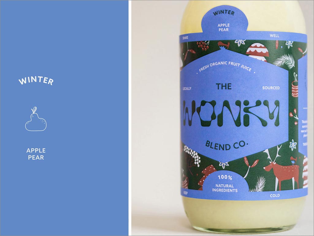 德国The Wonky Blend Co.冬季果汁饮料包装设计