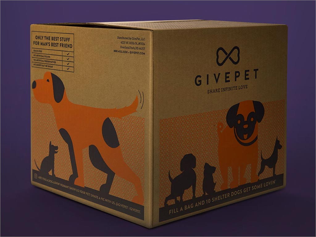 GivePet狗粮外箱包装设计