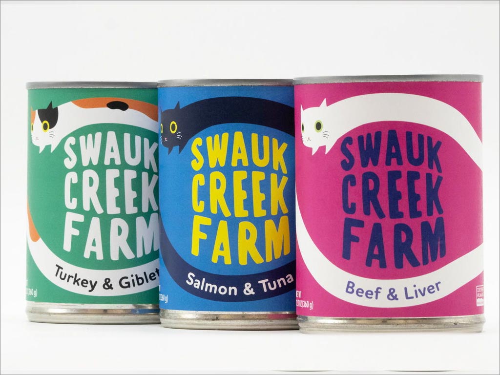 Swauk Creek Farm猫粮罐头包装设计