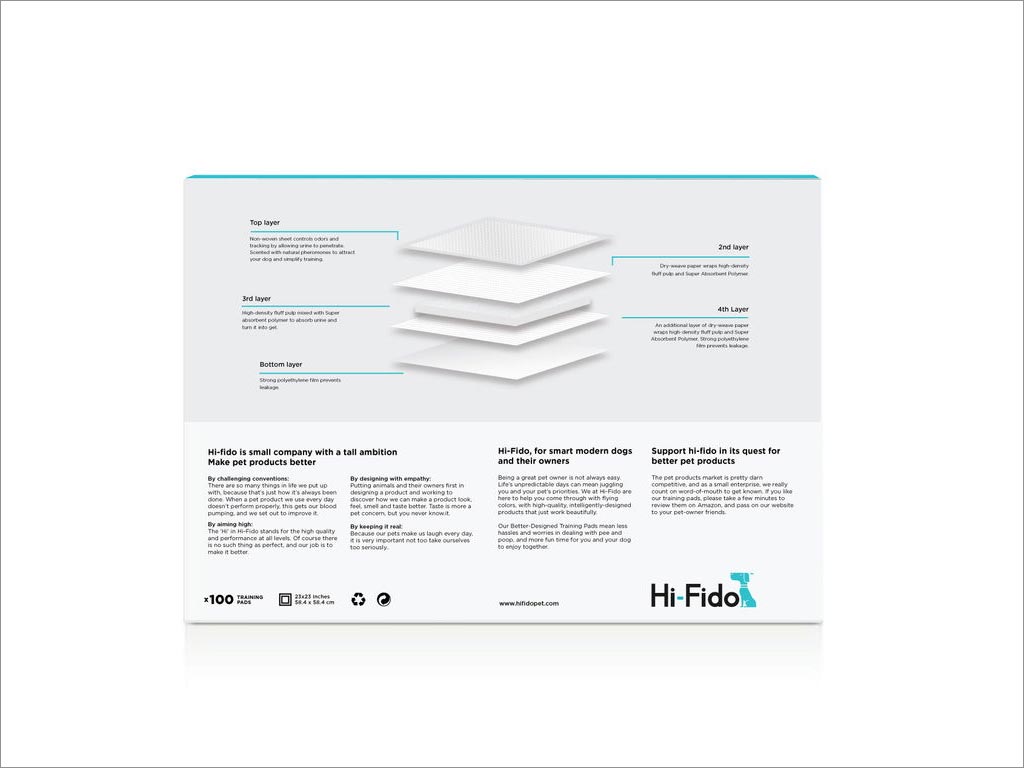 希腊Hi-Fido宠物狗训练垫用品包装设计