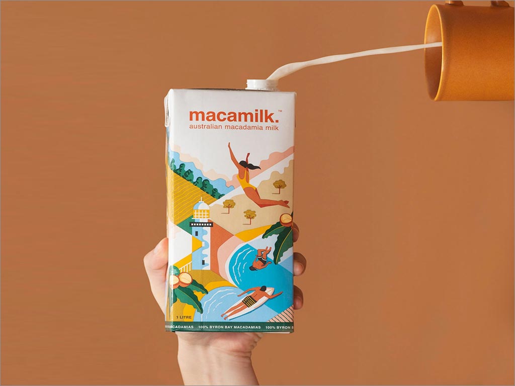 澳大利亚Macamilk坚果牛奶包装设计