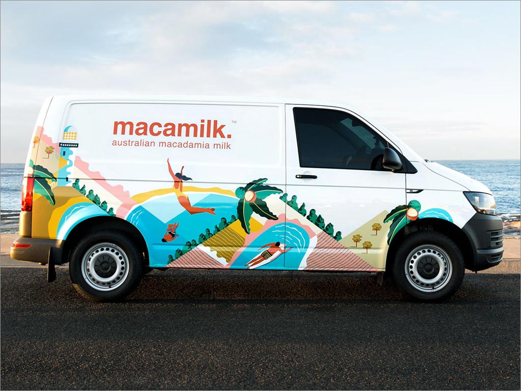 澳大利亚Macamilk坚果牛奶车体设计