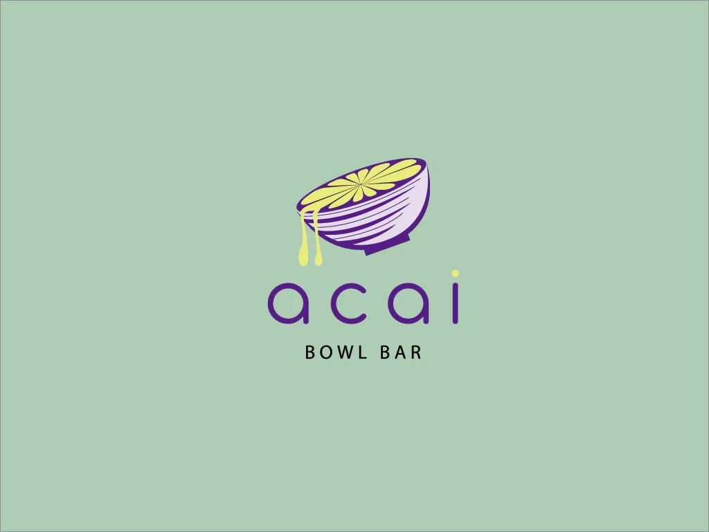 阿萨伊碗酒吧logo设计