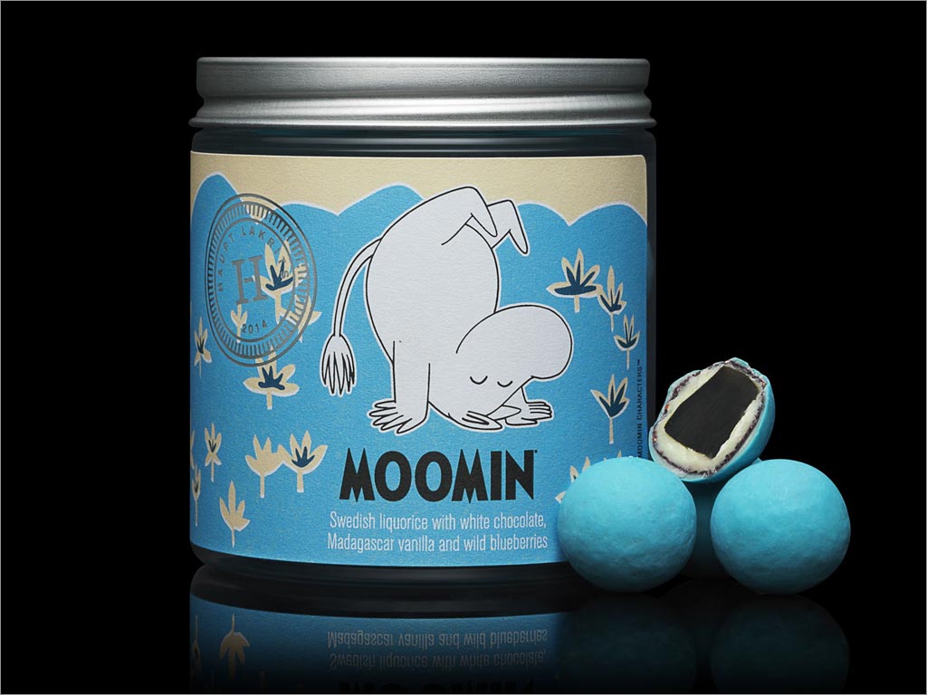 瑞典Moomin糖果纸罐包装设计蓝色版