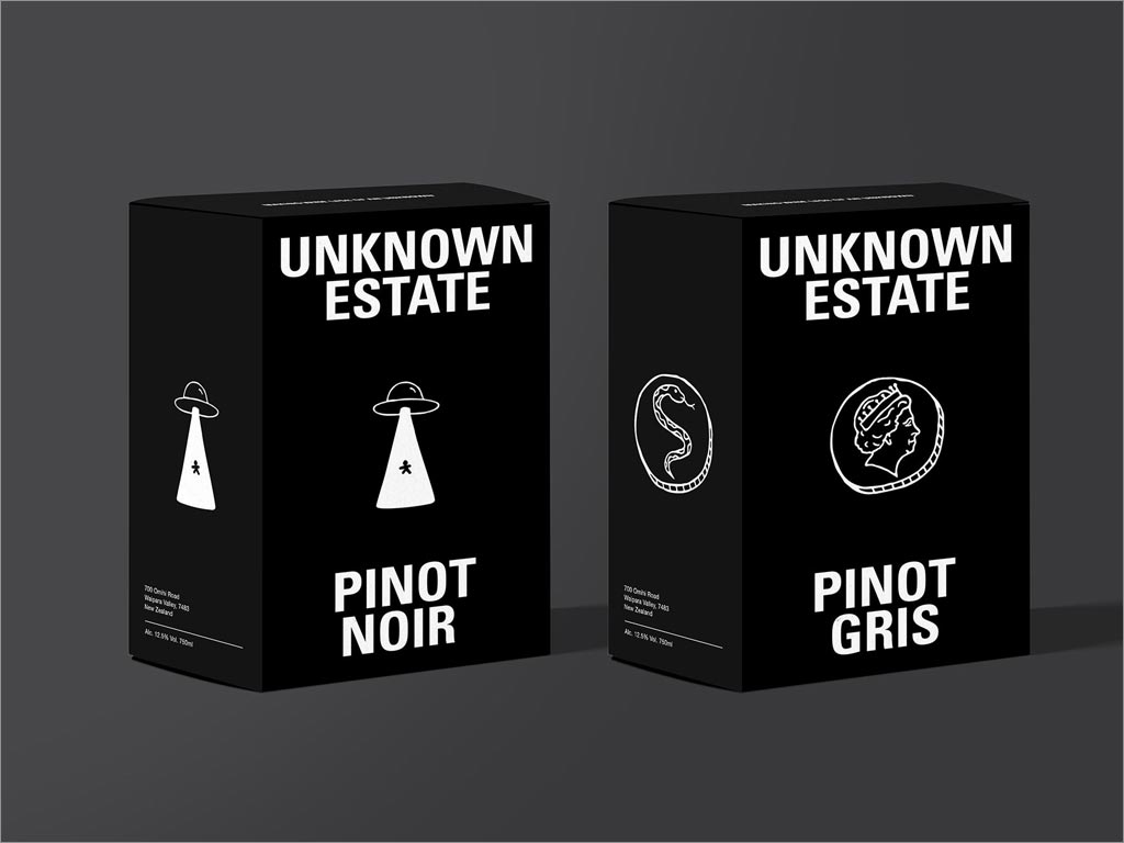 Unknown Estate葡萄酒外箱包装设计