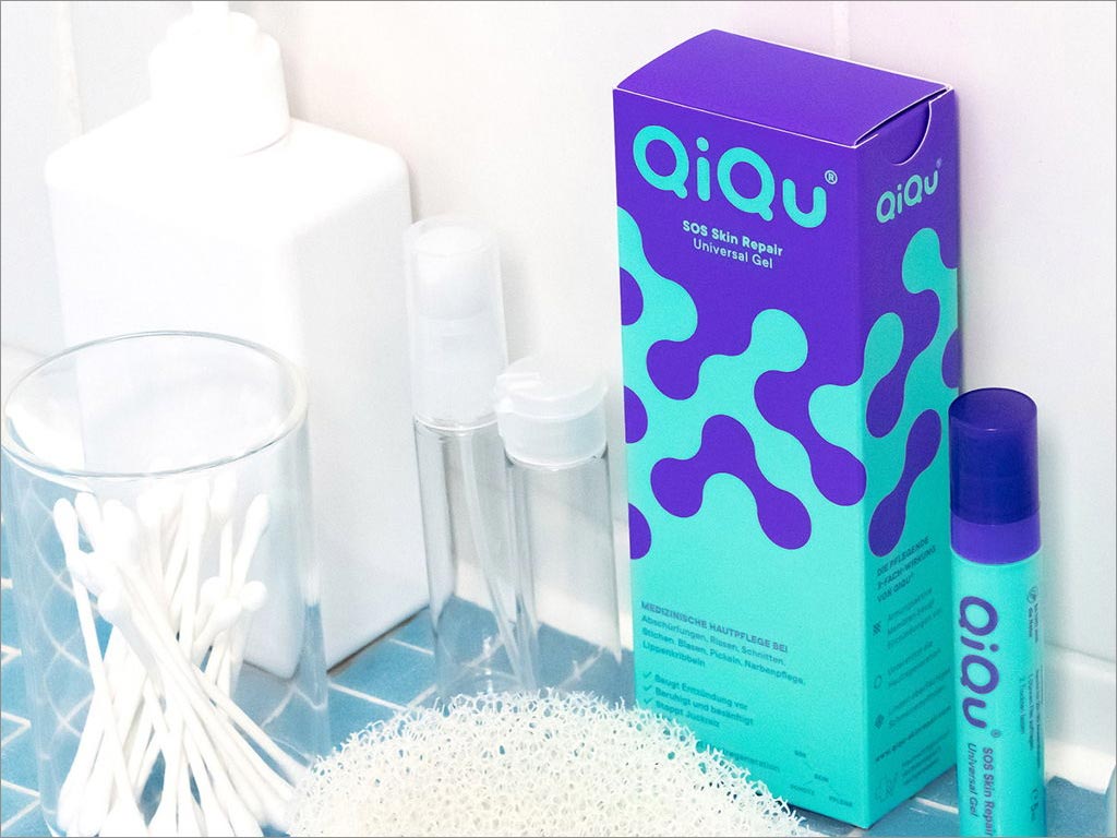 德国QiQu皮肤修复通用凝胶药品包装设计