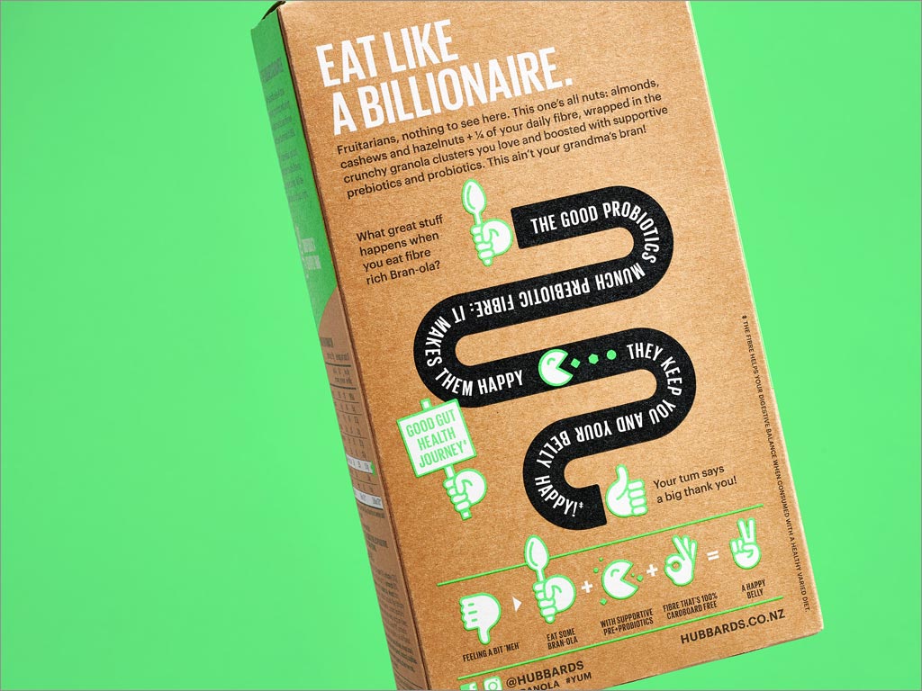 Hubbards麸皮早餐食品包装设计之背面插图