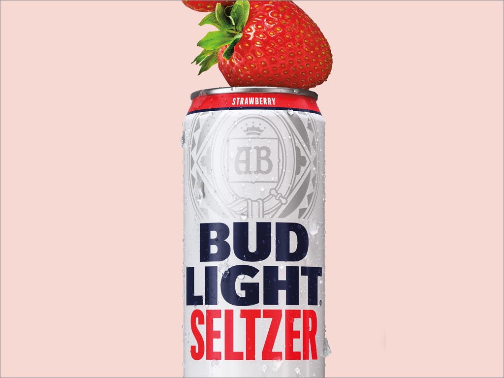 Bud Light草莓味气泡苏打水包装设计