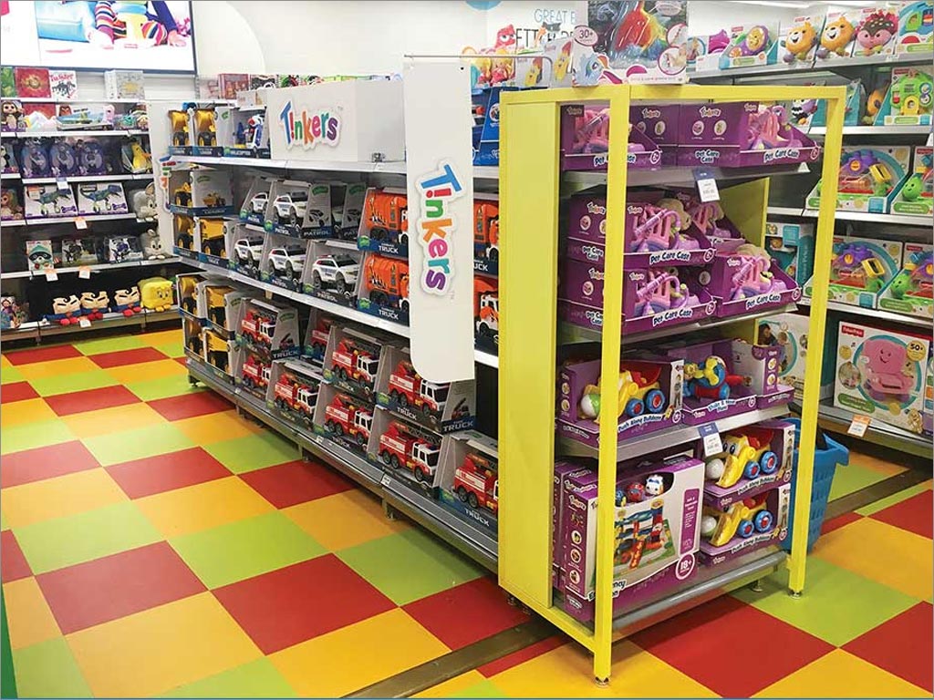 澳大利亚Tinkers玩具品牌vi重塑设计和包装设计之卖场货架展示