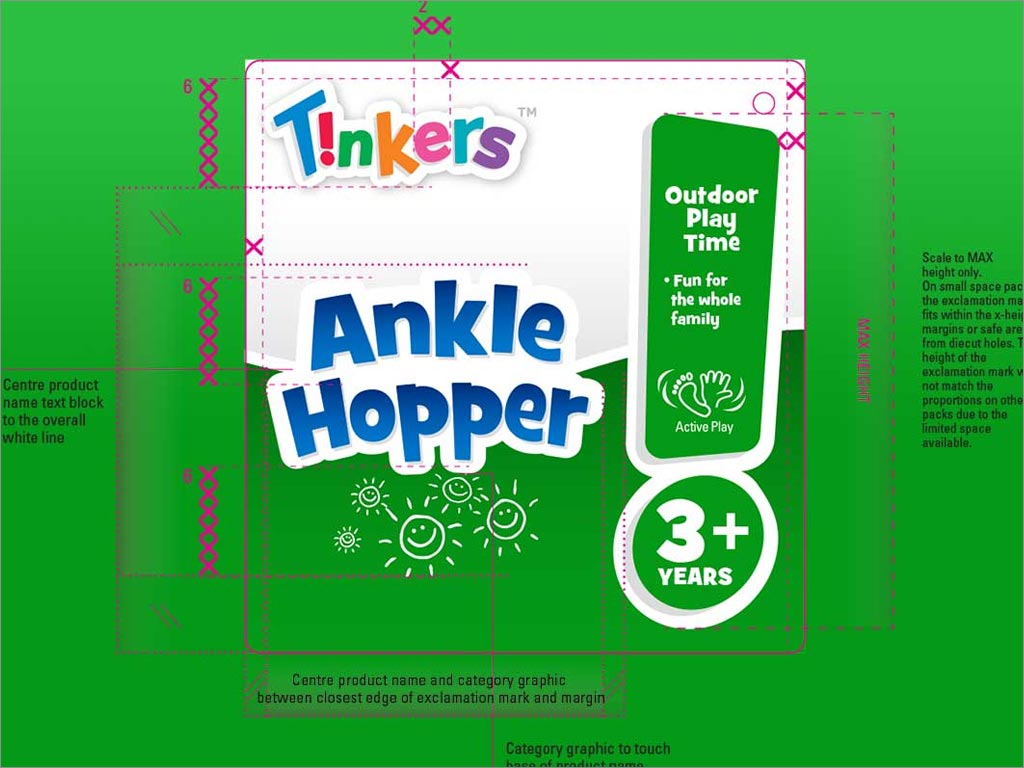 澳大利亚Big W Tinkers玩具包装设计展开图
