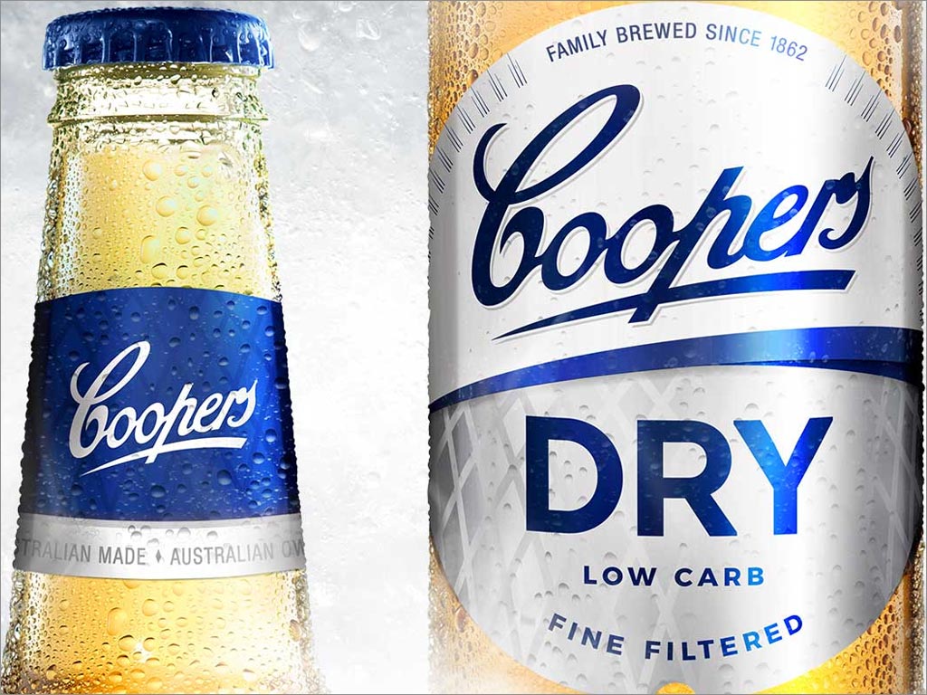 Coopers Dry啤酒玻璃瓶帖包装设计