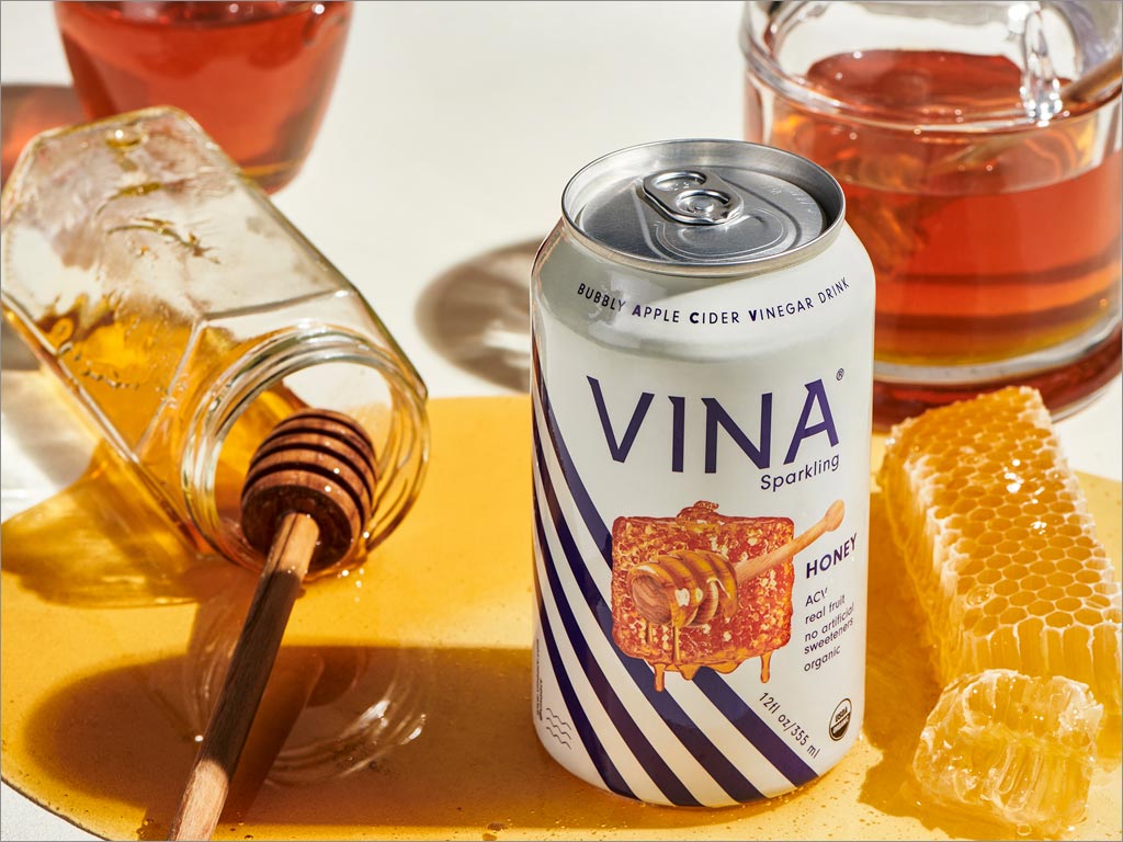 VINA蜂蜜醋饮料包装设计实物照片