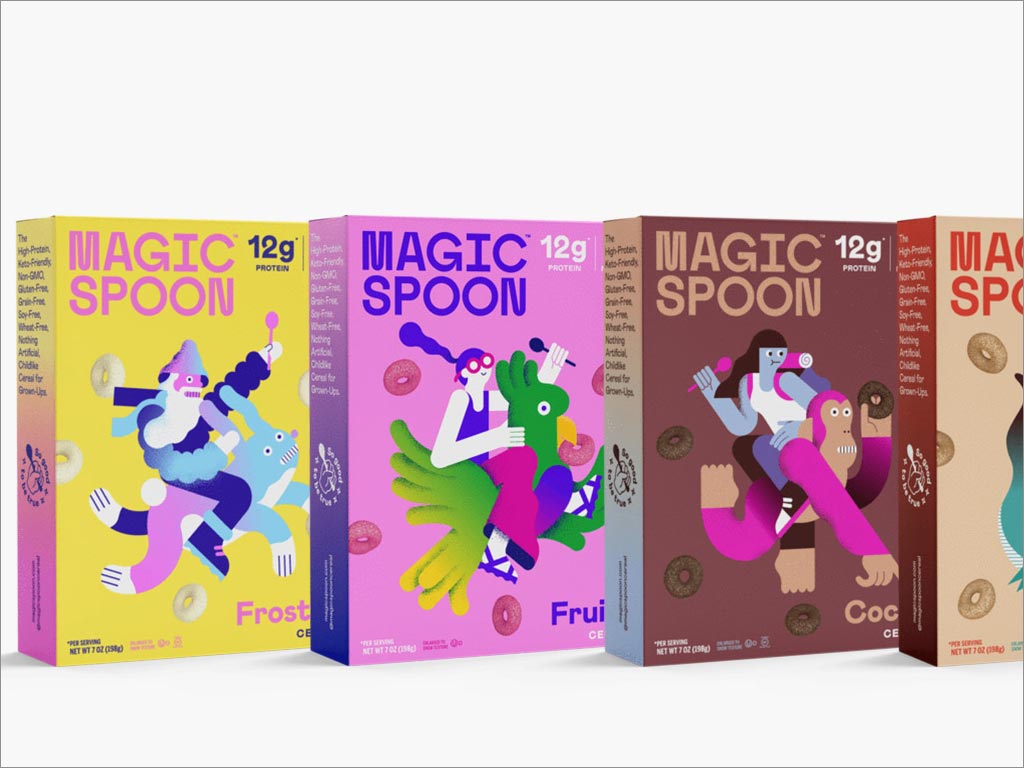 Magic Spoon儿童谷物食品包装设计