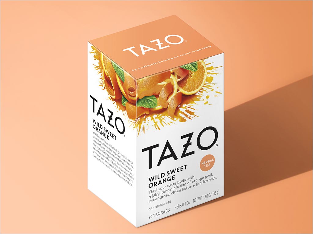 联合利华Tazo甜橙味茶饮料包装设计