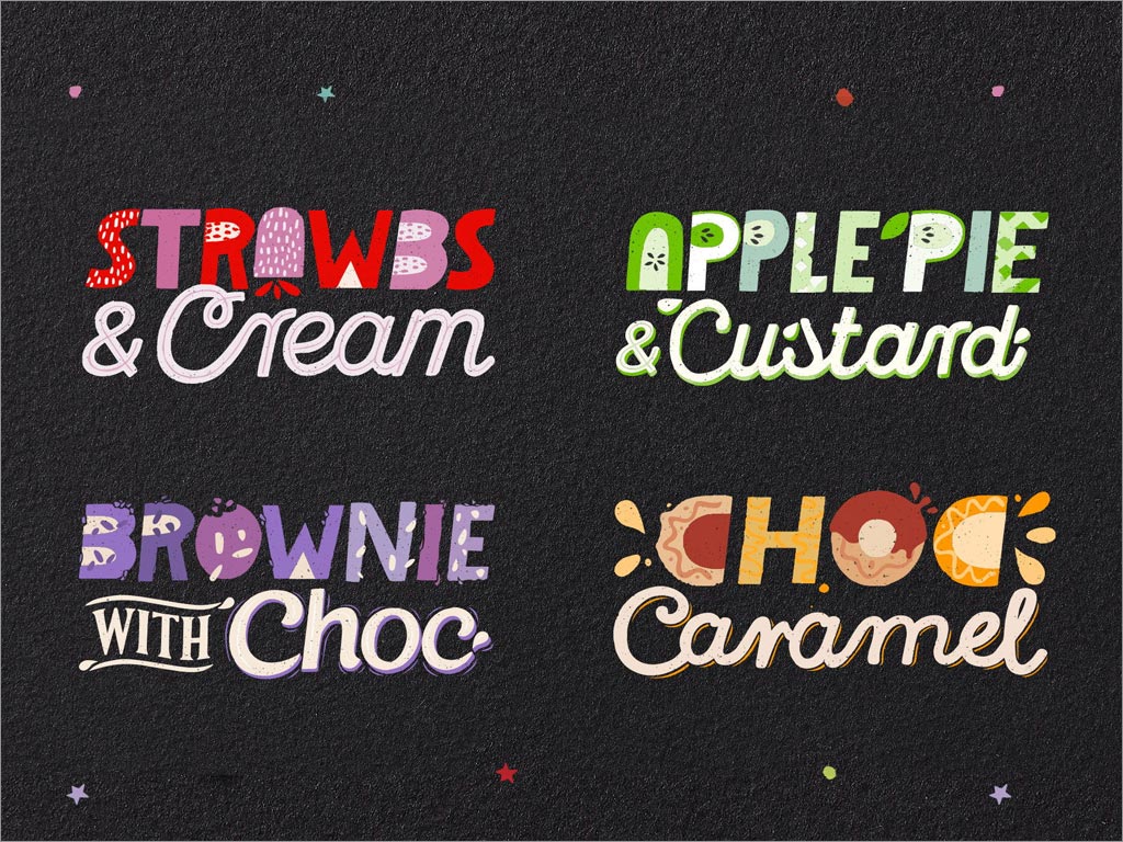 Carman's澳洲燕麦巧克力棒儿童零食产品名称字体设计