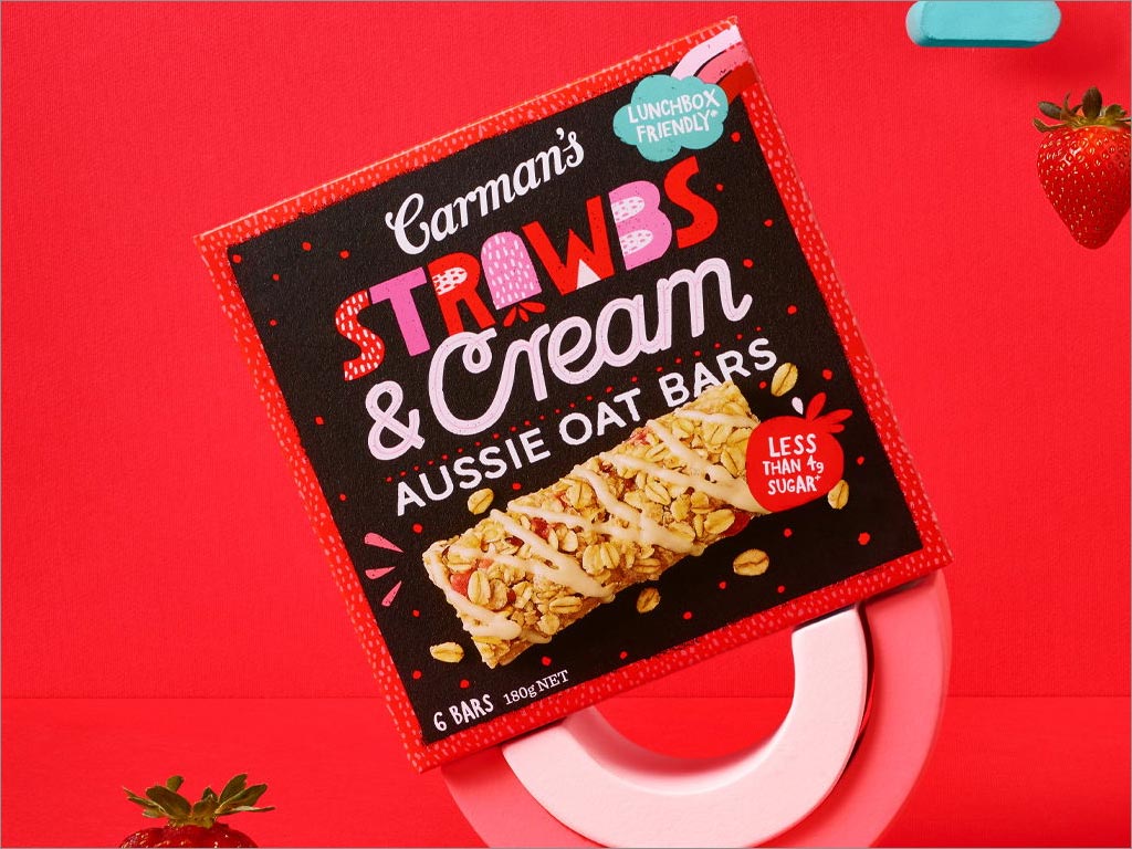 Carman's澳洲燕麦巧克力棒儿童零食包装设计