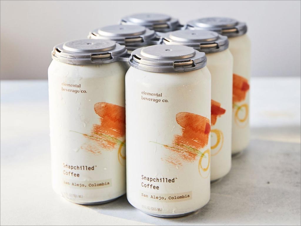 美国Snapchilled易拉罐咖啡饮料包装设计