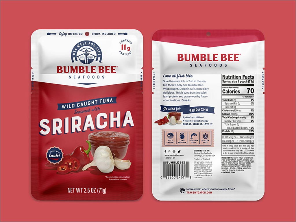Bumble Bee海鲜产品包装袋设计