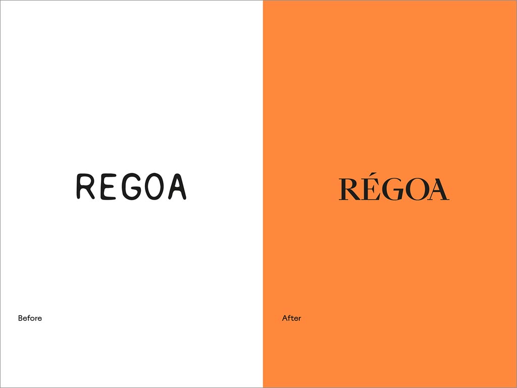 西班牙Régoa葡萄酒新旧品牌logo设计对比