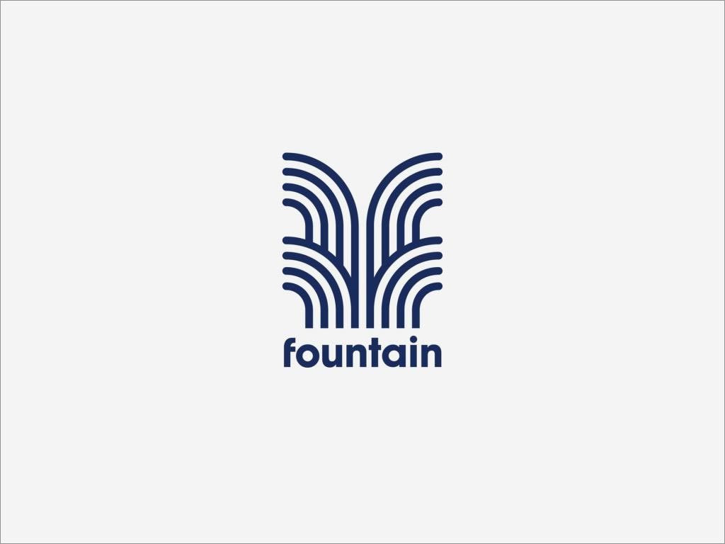 活力四射的Fountain苏打水饮料logo设计