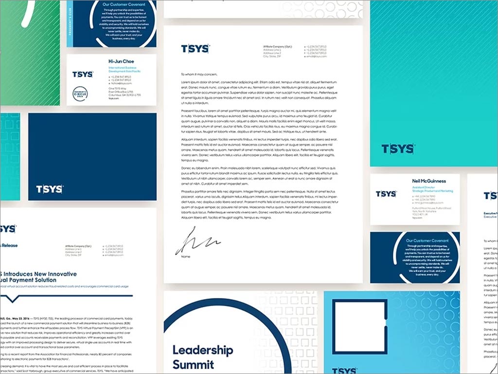 TSYS金融科技公司办公文档设计
