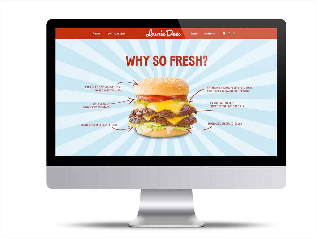 澳大利亚Laurie Dee's食品网站广告设计