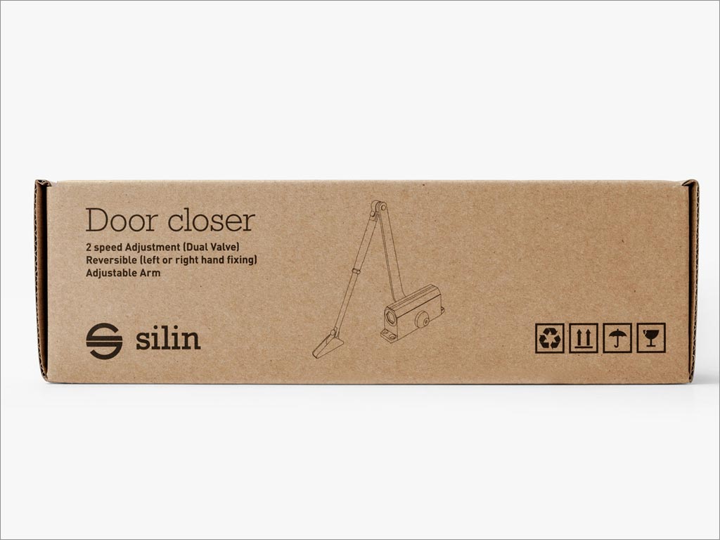 匈牙利silin磁力锁闭门器包装设计