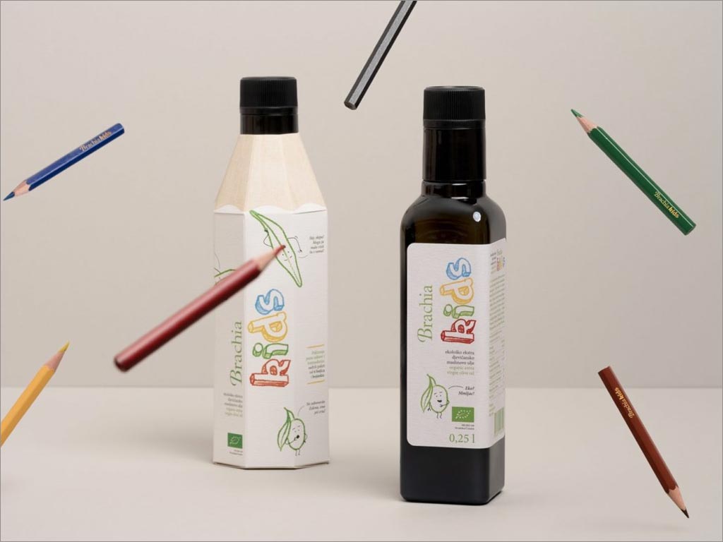 克罗地亚Brachia KIDS儿童橄榄油包装设计