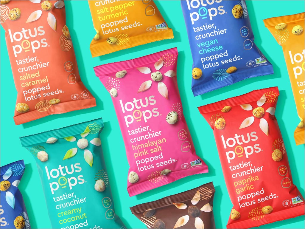 Lotus Pops休闲零食包装袋设计
