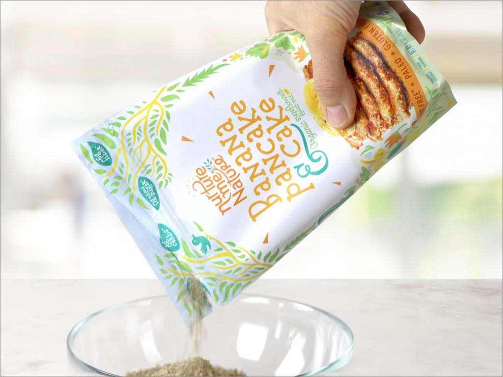 Nurture Me Nature香蕉烤饼烘焙食品包装袋设计实物照片