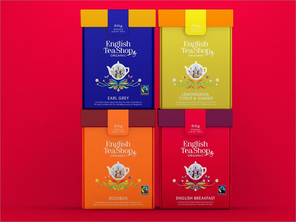 斯里兰卡English Tea Shop4种茶叶包装盒设计